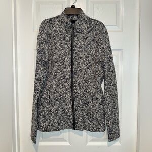 Athleta Black and White Classic Structured Design Jacket. Size L